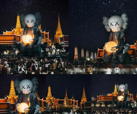 ภาพรีวิว KAWS:HOLIDAY • สนามหลวงยามค่ำ