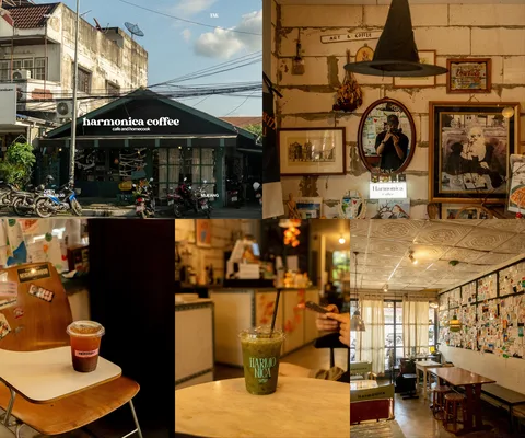 ภาพรวม 5 ภาพจากรีวิว Harmonica Coffee • ตาก โดย @1.dayz