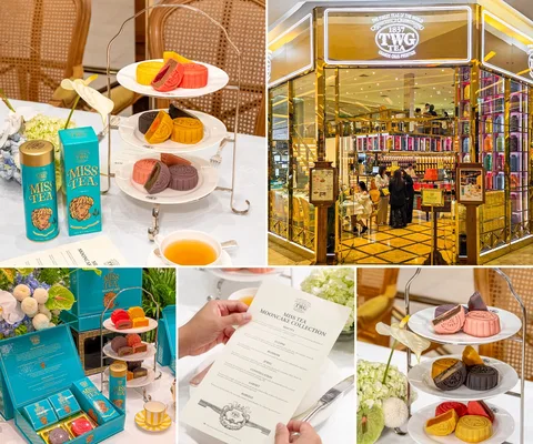 ภาพรวม 5 ภาพแรกจากโพสต์รีวิว TWG Tea • Miss Tea Mooncake Collection