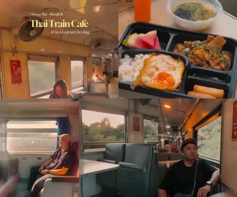 ภาพรีวิว ตู้เสบียงรถไฟ • เชียงใหม่–กรุงเทพ