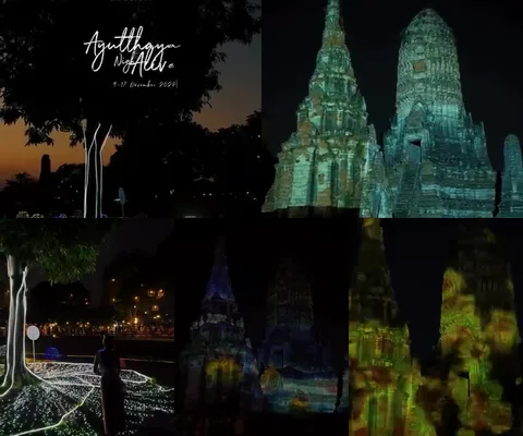 ภาพรีวิว Ayutthaya Nights Alive 2024 • 4 วัด 1 วัง