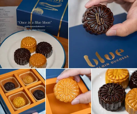 ภาพ 5 ภาพแรกจากโพสต์รีวิว Blue by Alain Ducasse • Once in a Blue Moon
