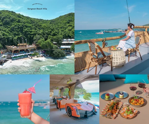 ภาพรีวิว Sangwan Beach Villa Cafe & Restaurant • เกาะล้าน